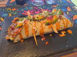 Black bean burrito at Sabores de Sandra in Mallorca