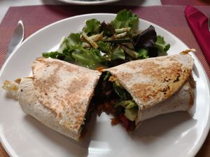 vegan burrito at Sabores de Sandra in Mallorca