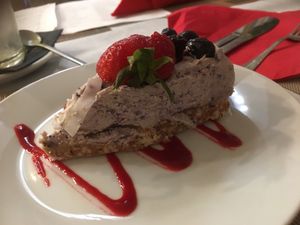 Delicious raw cake! at Sabores de Sandra in Mallorca