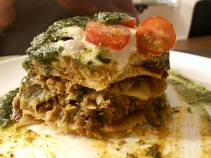 Amazing lasagna! at Sabores de Sandra in Mallorca