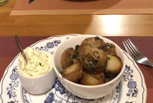 Canarian potatos at Sabores de Sandra in Mallorca