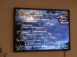 Menu at Sabores de Sandra in Mallorca