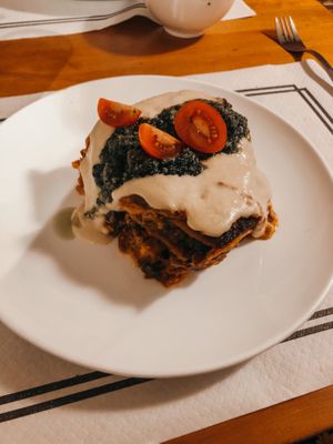 Lasagna at Sabores de Sandra in Mallorca