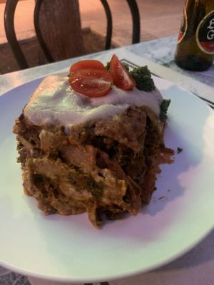 Vegan lasagna at Sabores de Sandra in Mallorca