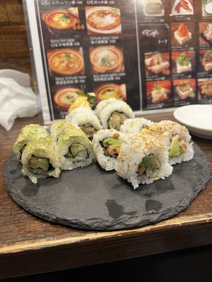 Chef’s selection: 12 pieces of 3 types of vegan sushi  at Sushi Roll Double Quotation IKI in Osaka