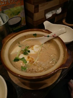 Vegan nabe curry at Sushi Roll Double Quotation IKI in Osaka