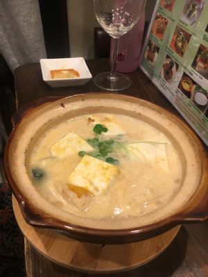 Vegan nabe at Sushi Roll Double Quotation IKI in Osaka