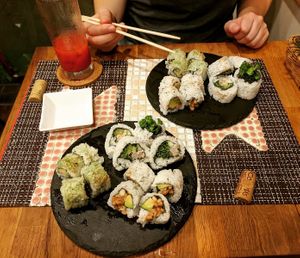 Vegan sushi 🍣🌱 at Sushi Roll Double Quotation IKI in Osaka