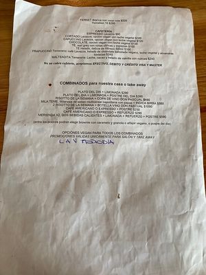 Menú 2021 at La Temeraria in Montevideo