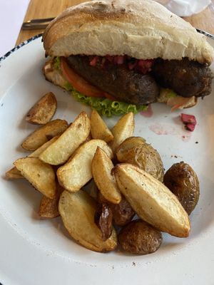 Vegan chorizo  at La Temeraria in Montevideo