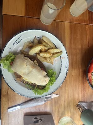 Chevito (vegetarian)  at La Temeraria in Montevideo