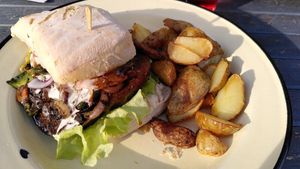 Vegan Chivito at La Temeraria in Montevideo