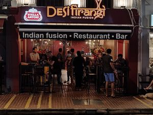 Street view is new restaurant at Desi Firangi in Central Singapore