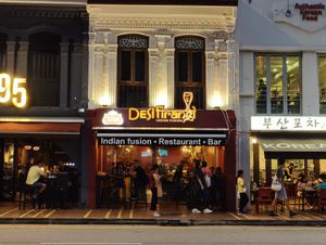 Street View on a sat evening at Desi Firangi in Central Singapore
