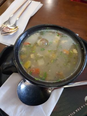 Lemon coriander soup at Desi Firangi in Central Singapore