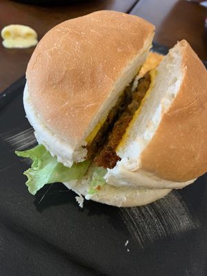 Burger at Desi Firangi in Central Singapore