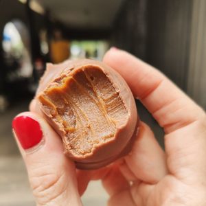 Caramel cone!! 😍 at Hanai Vegana in Barcelona