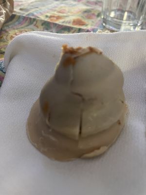 Dulce de leche  at Hanai Vegana in Barcelona