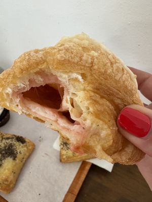 Ham and cheese  at Hanai Vegana in Barcelona