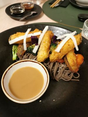 Fried aubergine at Gorilla in Lagos