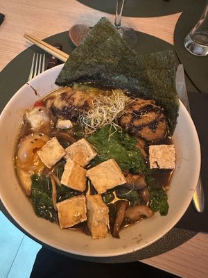 Option to add eggs to the ramen or keep it vegan!  at Gorilla in Lagos