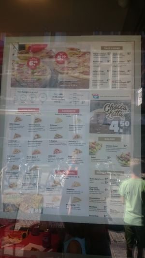 Menu at Domino's Pizza in Leuven