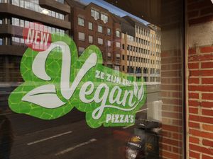 Vegan add at Domino's Pizza in Leuven