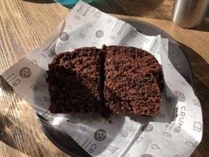 normal chocolate cake  at Crumb in Crete