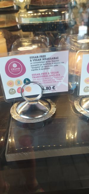 Baklava vegan e sugar free at Crumb in Crete