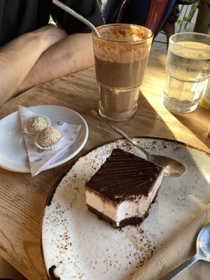 Sugar free paste + praline milshake at Crumb in Crete