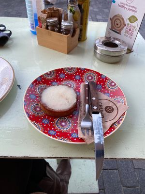 Vegan lemon tart! Mmmmm!   at Crumb in Crete