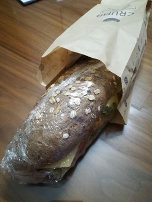 Vegan sandwich at Crumb in Crete