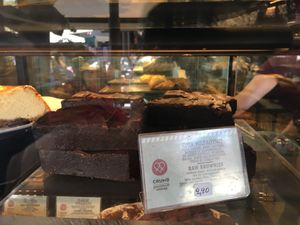 Vegan brownie at Crumb in Crete