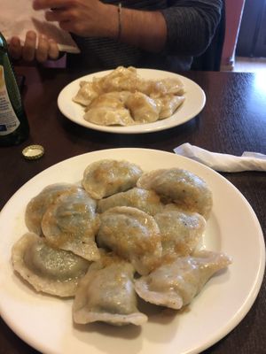 Spinach and potato at Pierogowy Raj in Krakow