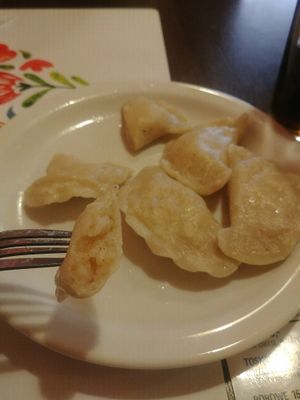 Sweet one with rice, cinnamon and Apple at Pierogowy Raj in Krakow