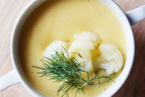 Zupa krem z kalafiora at Pierogowy Raj in Krakow