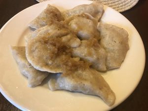 Vegan pierogi  at Pierogowy Raj in Krakow
