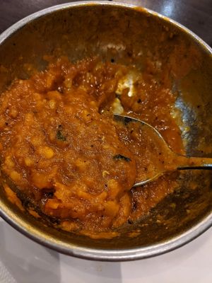 Lentil dahl at Khushis in Livingston