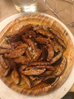 Shiitake Mushrooms and potatoes  at TxuKrut Bar in Bilbao