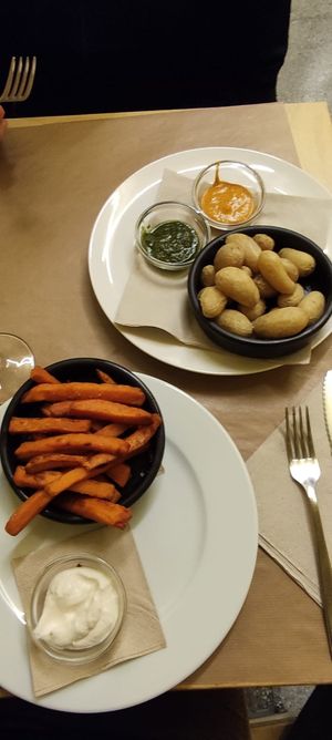 Tapas patatas at TxuKrut Bar in Bilbao