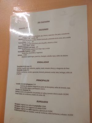 Carta (sábado mediodía) at TxuKrut Bar in Bilbao