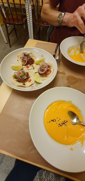 Salmojero et tacos at TxuKrut Bar in Bilbao