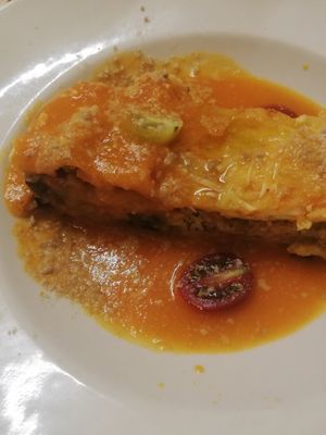 Lasagne at TxuKrut Bar in Bilbao