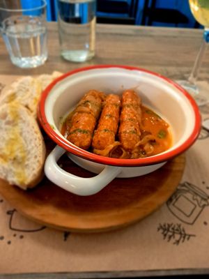 Chorizo a la sidra at TxuKrut Bar in Bilbao