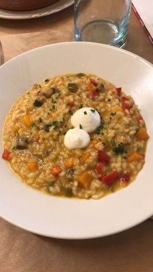 Arroz cremoso con verduritas at TxuKrut Bar in Bilbao