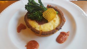 Vegetarian tart at Grant Arms Hotel  in Grantown On Spey