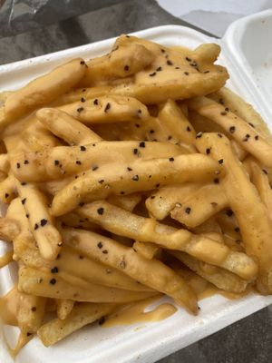 Soooo good. I usually don’t like vegan cheese but this cheese whiz was amazing! Got the cheese fry’s and Philly cheese steak  at Dina's Vegan Deli & Desserts in West Palm Beach