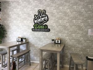 Seating  at Dina's Vegan Deli & Desserts in West Palm Beach