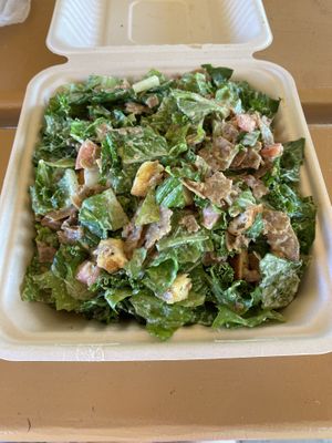 Don’t sleep on the steak salad!  at Dina's Vegan Deli & Desserts in West Palm Beach