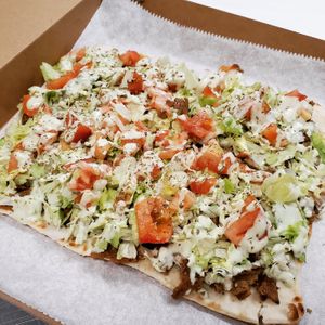 GYRO PIZZA at Dina's Vegan Deli & Desserts in West Palm Beach